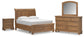 Vandenmore  Storage Sleigh Bed With Mirrored Dresser And Nightstand Signature Design by Ashley®