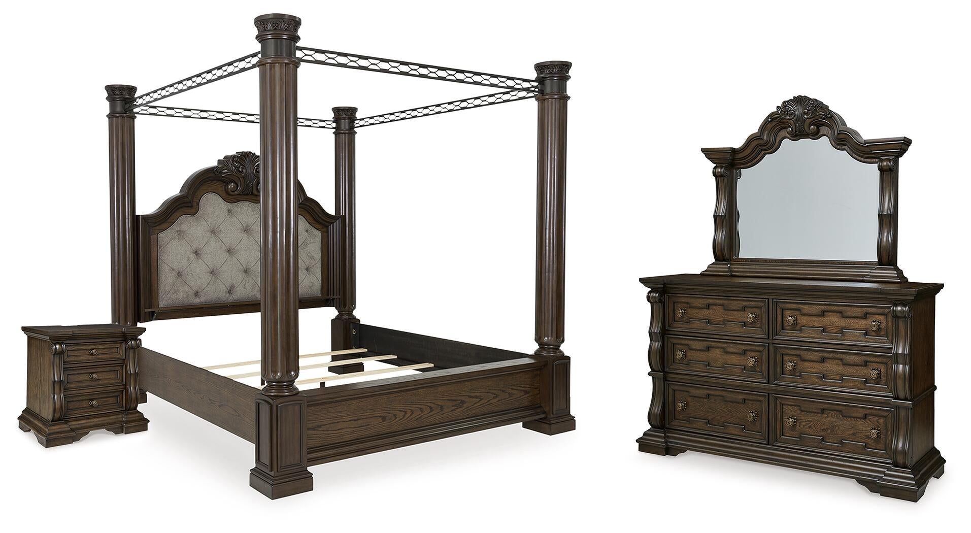 Maylee  Canopy Bed, Dresser, Mirror And Nightstand Signature Design by Ashley®