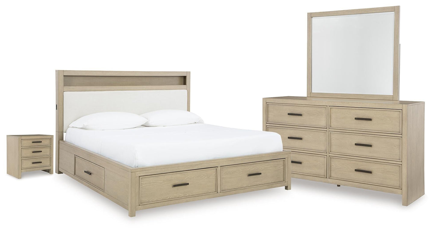 Calmoro California  Bookcase Bed With Mirrored Dresser And Nightstand Signature Design by Ashley®