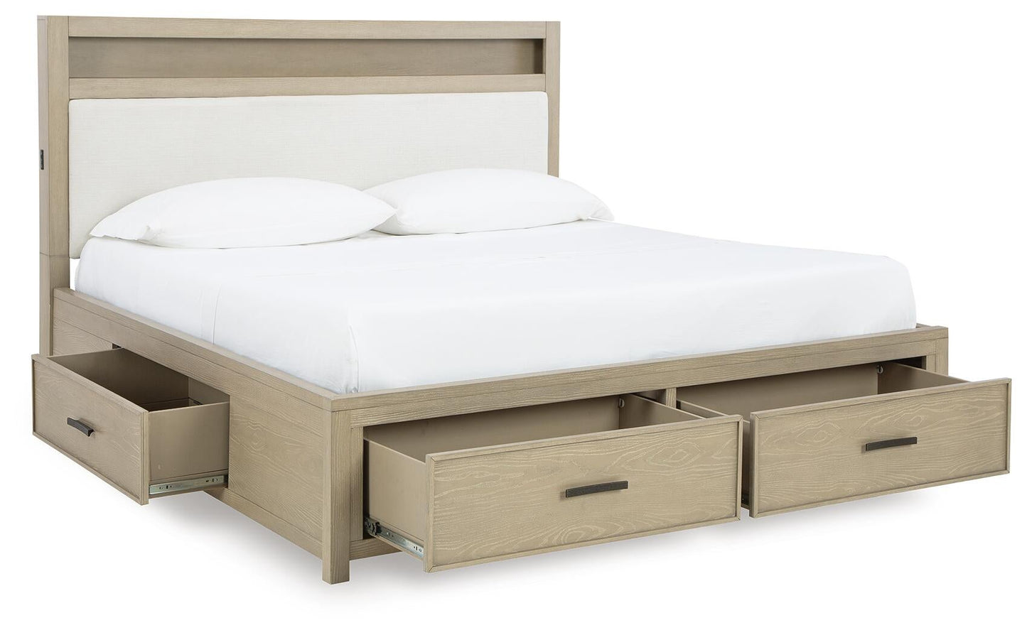Calmoro California  Bookcase Bed With Mirrored Dresser And Nightstand Signature Design by Ashley®