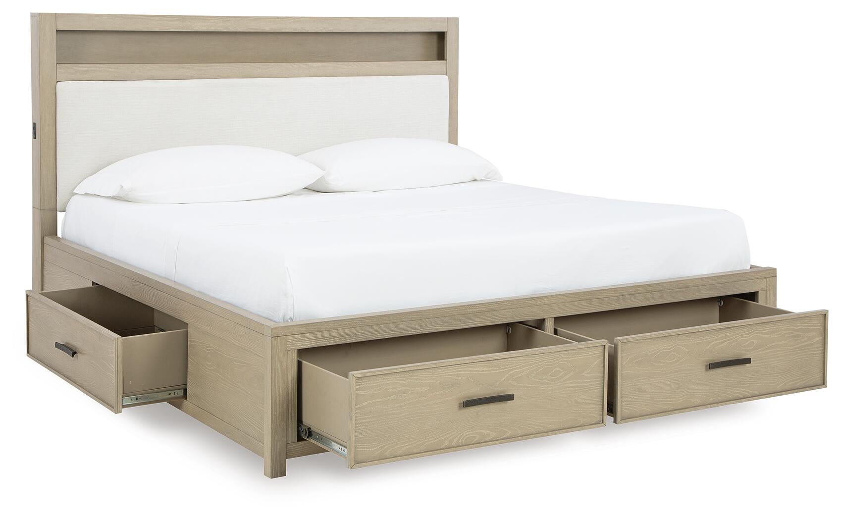 Calmoro California  Bookcase Bed With Mirrored Dresser And Nightstand Signature Design by Ashley®