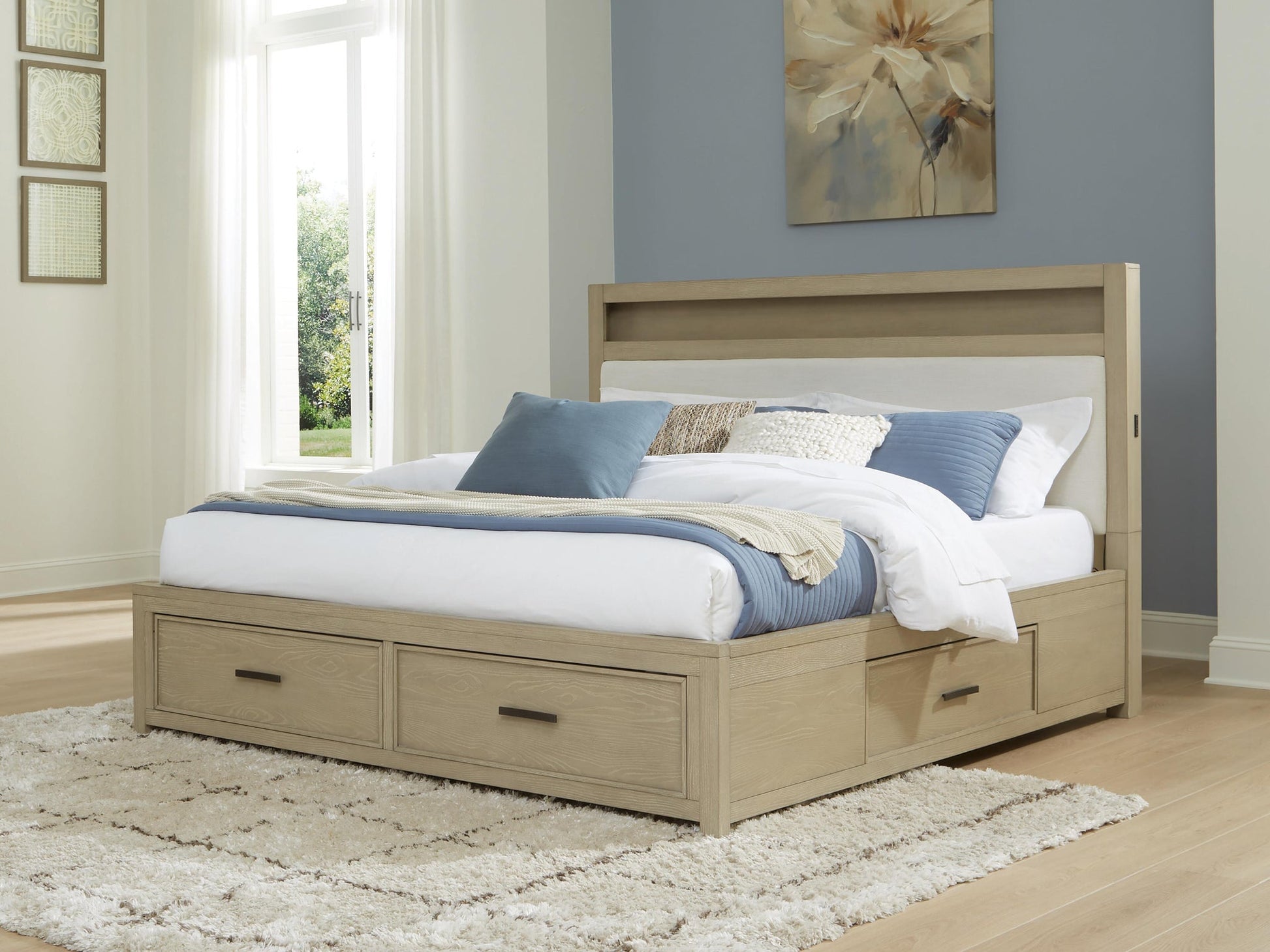 Calmoro California  Bookcase Bed With Mirrored Dresser And Nightstand Signature Design by Ashley®