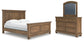 Vandenmore California  Panel Bed With Mirrored Dresser