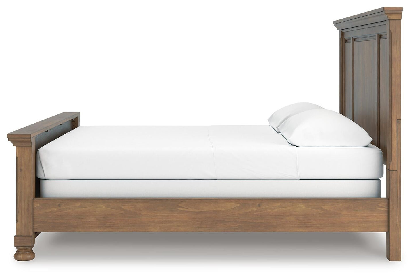 Vandenmore California  Panel Bed With Mirrored Dresser