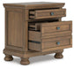 Vandenmore  Panel Bed With Mirrored Dresser And Nightstand