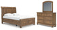Vandenmore  Storage Sleigh Bed With Mirrored Dresser Signature Design by Ashley®