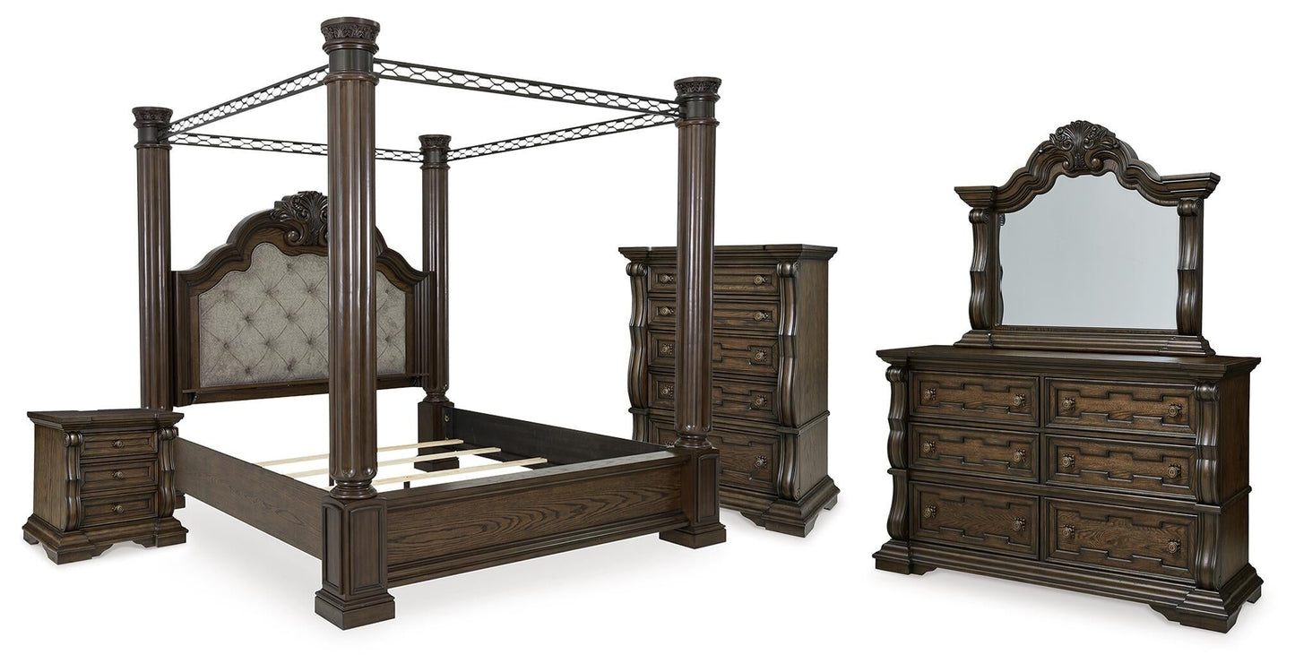 Maylee  Canopy Bed, Dresser, Mirror, Chest And Nightstand Signature Design by Ashley®