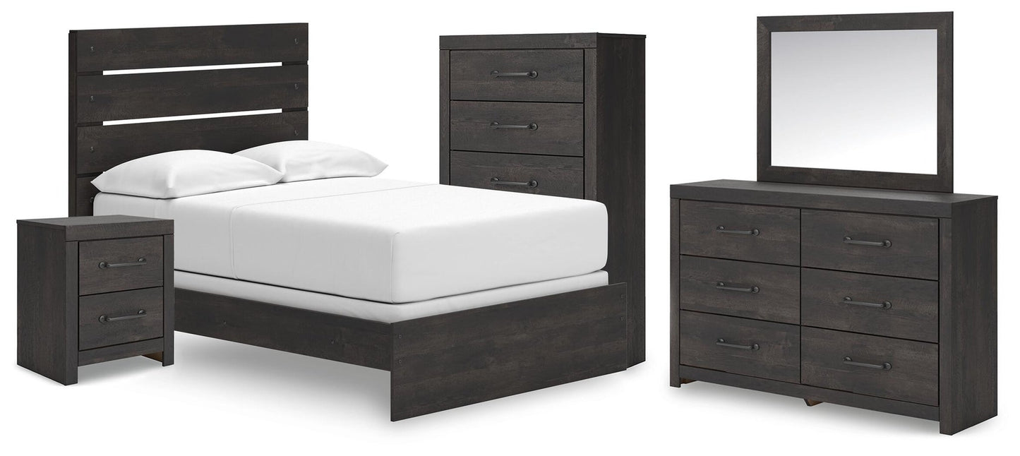 Delmorta  Panel Bed, Dresser, Mirror, Chest And Nightstand Signature Design by Ashley®