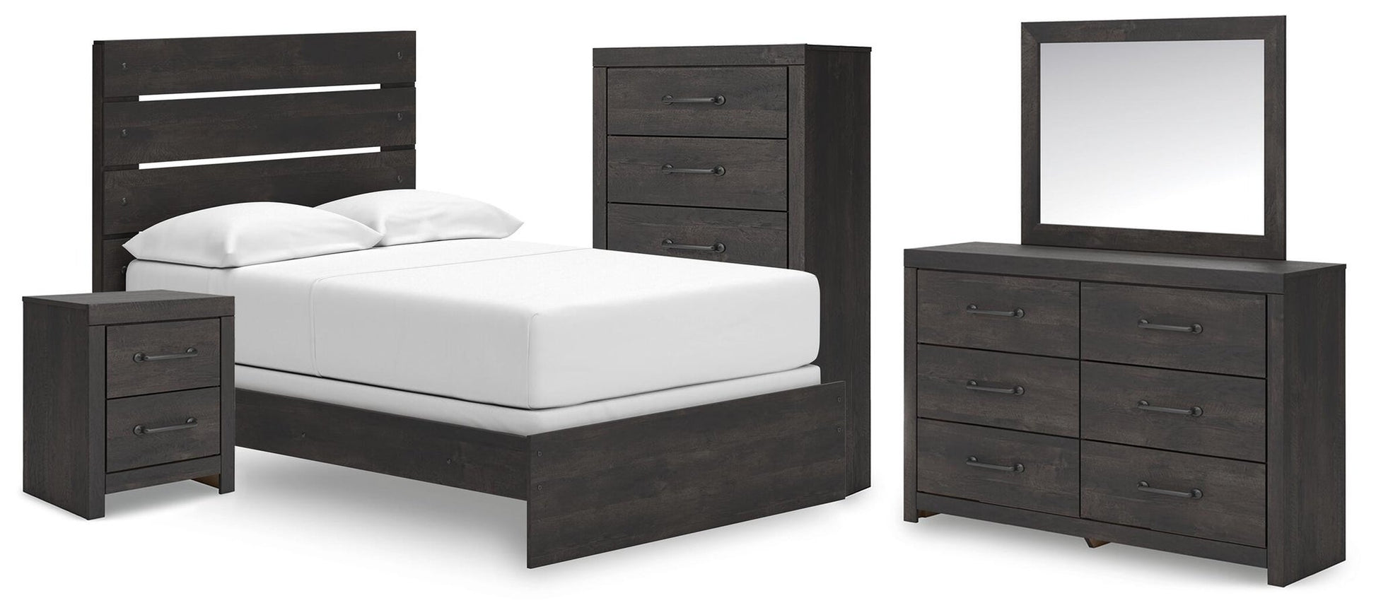 Delmorta  Panel Bed, Dresser, Mirror, Chest And Nightstand Signature Design by Ashley®