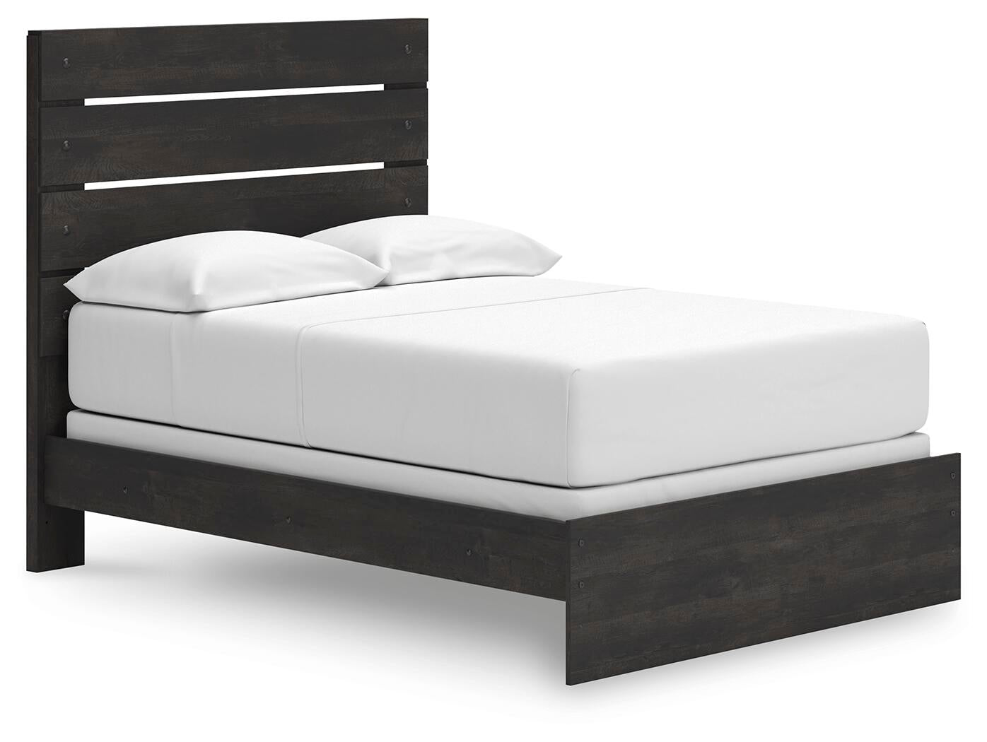 Delmorta  Panel Bed, Dresser, Mirror And Nightstand