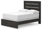 Delmorta  Panel Bed, Dresser, Mirror And Nightstand