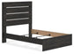 Delmorta  Panel Bed, Dresser, Mirror And Nightstand