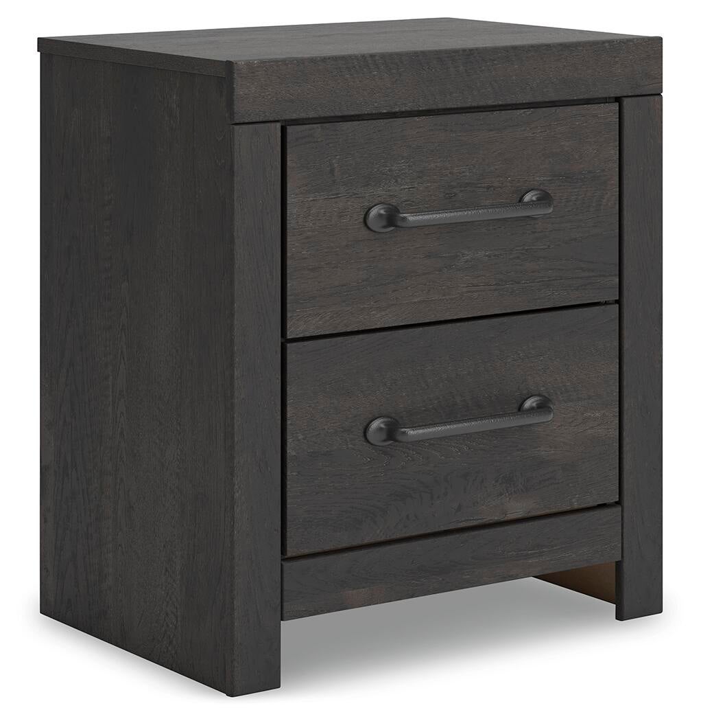 Delmorta  Panel Bed, Dresser, Mirror And Nightstand