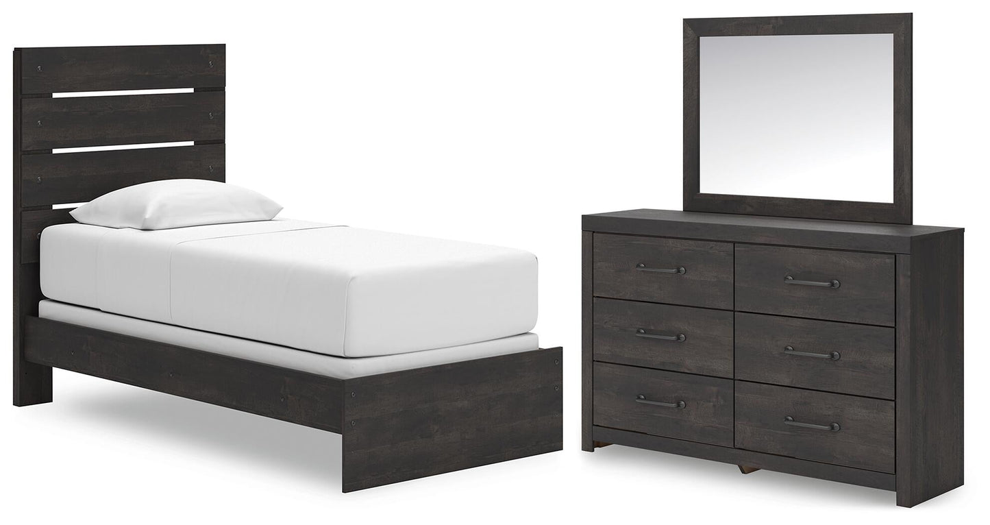 Delmorta  Panel Bed, Dresser And Mirror Signature Design by Ashley®