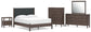 Cadmori  Upholstered Panel Platform Bed, Dresser, Mirror, Chest And Nightstand Signature Design by Ashley®