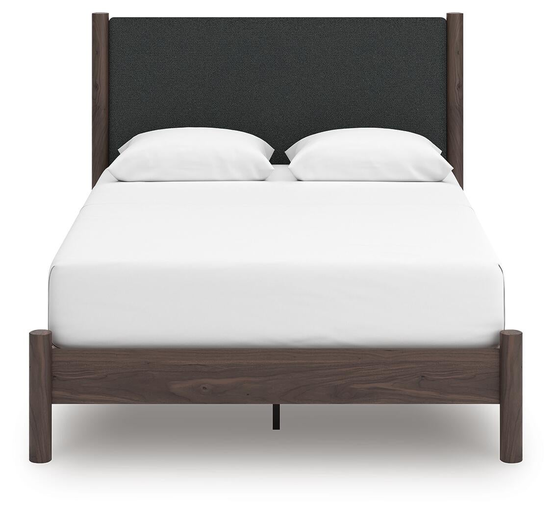 Cadmori  Upholstered Panel Platform Bed, Dresser And Mirror Signature Design by Ashley®