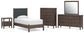 Cadmori  Upholstered Panel Platform Bed, Dresser, Mirror, Chest And Nightstand Signature Design by Ashley®