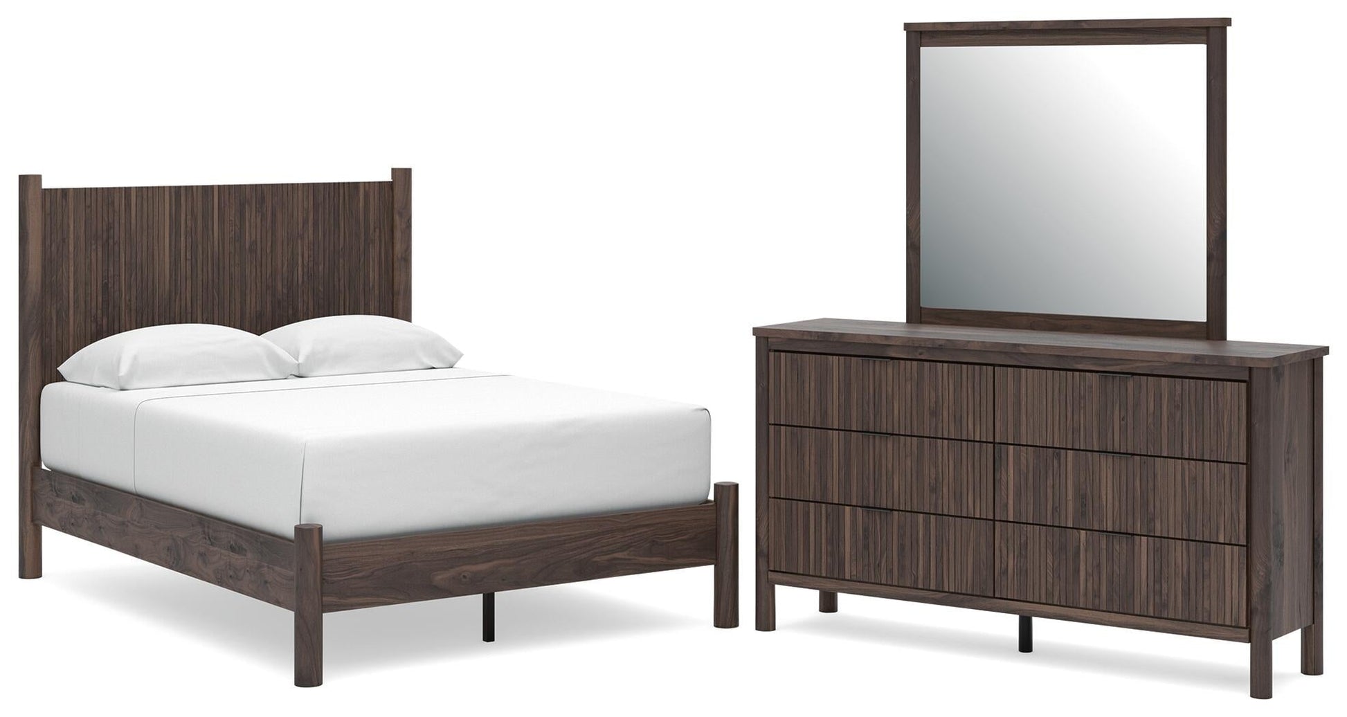 Cadmori  Panel Platform Bed, Dresser And Mirror Signature Design by Ashley®