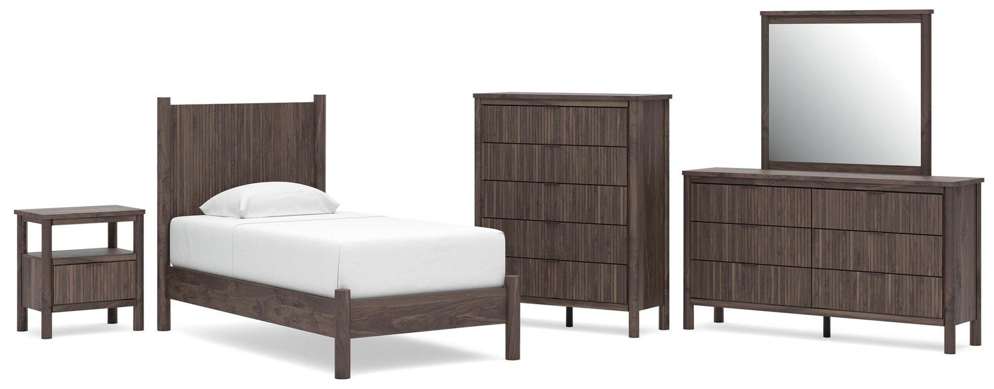 Cadmori  Panel Platform Bed, Dresser, Mirror, Chest And Nightstand Signature Design by Ashley®