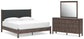 Cadmori  Upholstered Panel Platform Bed, Dresser And Mirror Signature Design by Ashley®