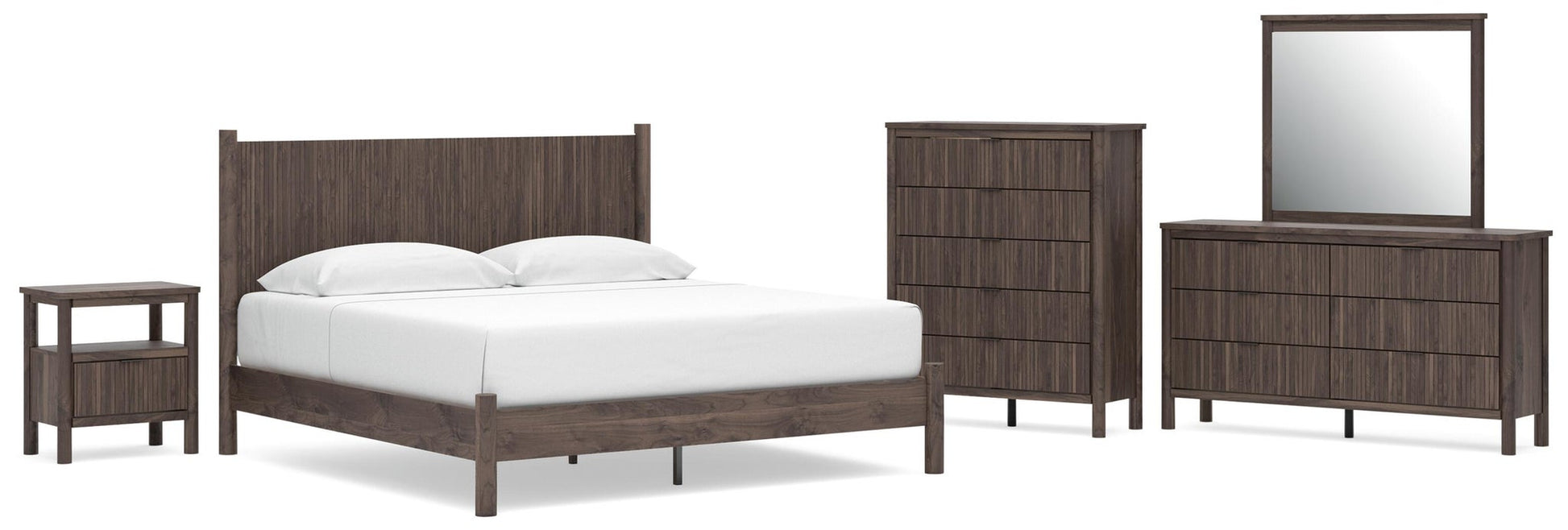 Cadmori  Panel Platform Bed, Dresser, Mirror, Chest And Nightstand Signature Design by Ashley®