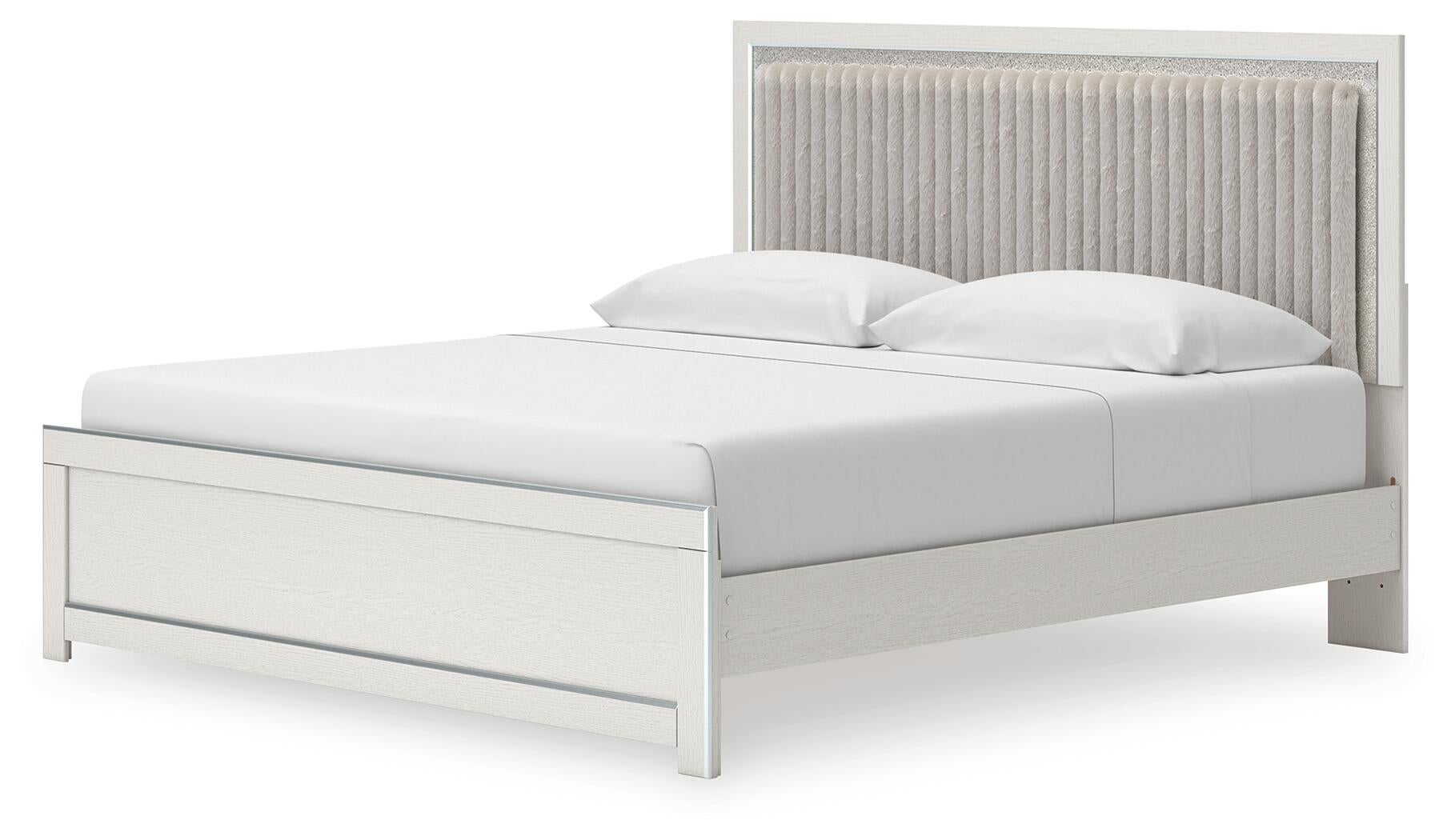 Birmonton  Upholstered Panel Platform Bed, Dresser And Mirror Signature Design by Ashley®