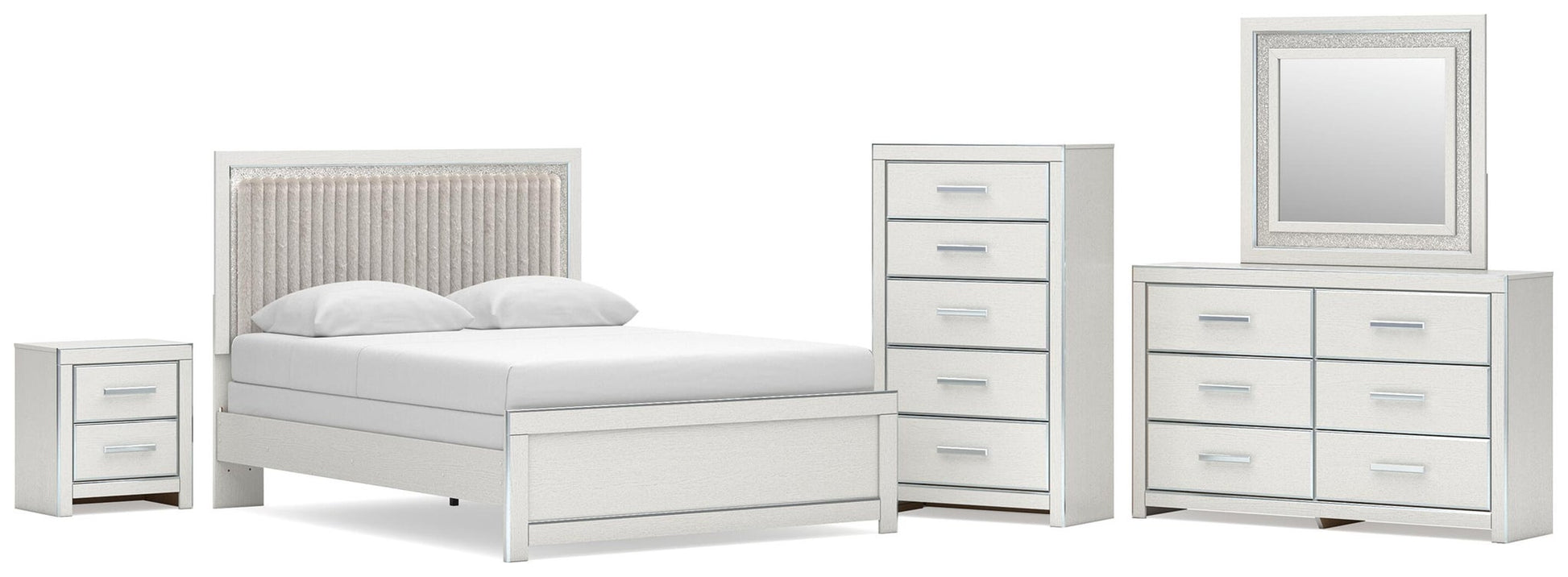 Birmonton  Upholstered Panel Bed, Dresser, Mirror, Chest And Nightstand Signature Design by Ashley®