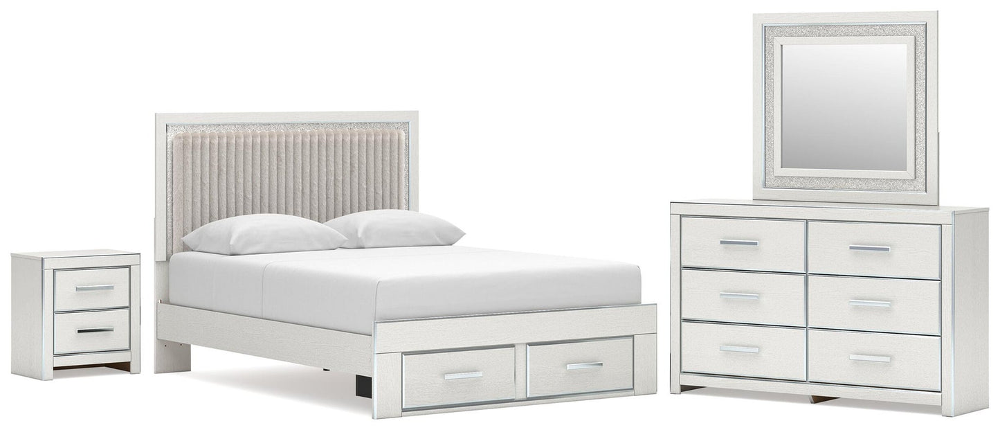 Birmonton  Upholstered Panel Platform Storage Bed, Dresser, Mirror And Nightstand Signature Design by Ashley®