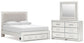 Birmonton  Upholstered Panel Platform Storage Bed, Dresser And Mirror Signature Design by Ashley®