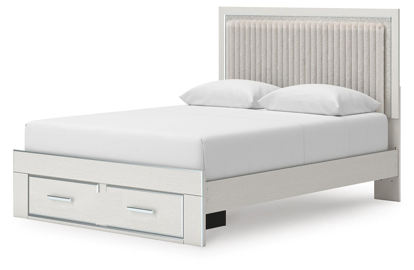 Birmonton  Upholstered Panel Platform Storage Bed, Dresser And Mirror Signature Design by Ashley®