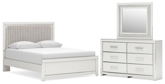 Zuraleus  Upholstered Panel Platform Bed, Dresser And Mirror Signature Design by Ashley®