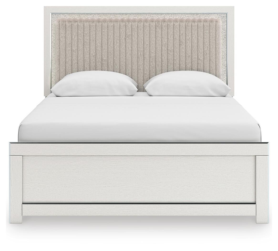 Birmonton  Upholstered Panel Platform Bed, Dresser And Mirror Signature Design by Ashley®
