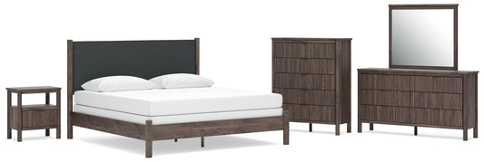 Pamytta  Upholstered Panel Bed, Dresser, Mirror, Chest And Nightstand Signature Design by Ashley®