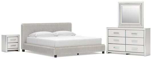 Zuraleus  Upholstered Bed, Dresser, Mirror And Nightstand Signature Design by Ashley®