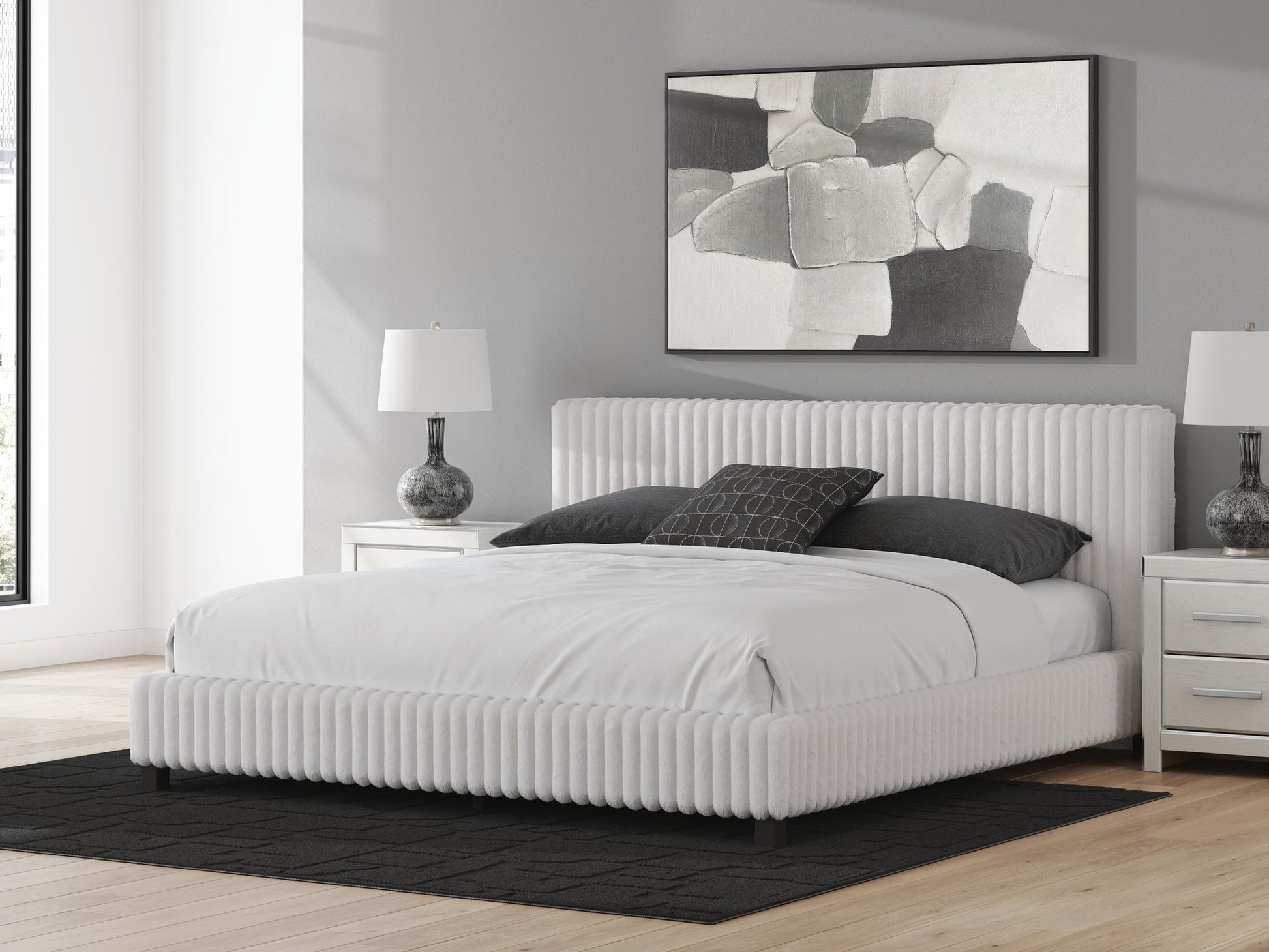 Birmonton  Upholstered Bed, Dresser, Mirror And Nightstand Signature Design by Ashley®