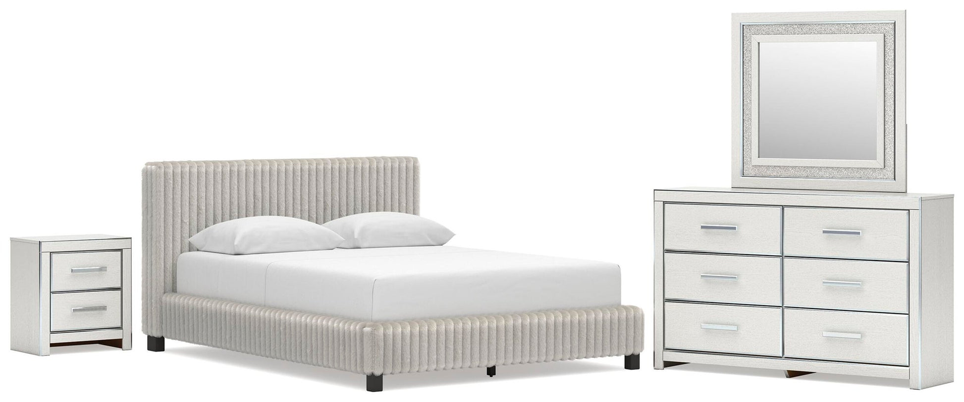 Birmonton  Upholstered Bed, Dresser, Mirror And Nightstand Signature Design by Ashley®