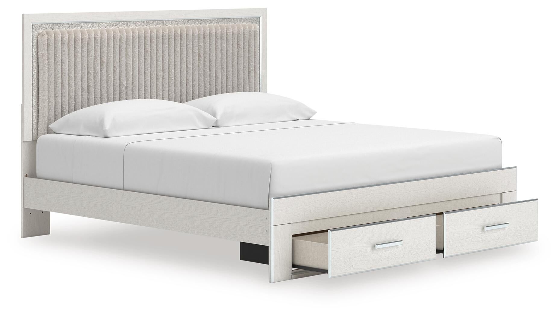 Birmonton  Upholstered Panel Platform Storage Bed, Dresser, Mirror And Nightstand Signature Design by Ashley®