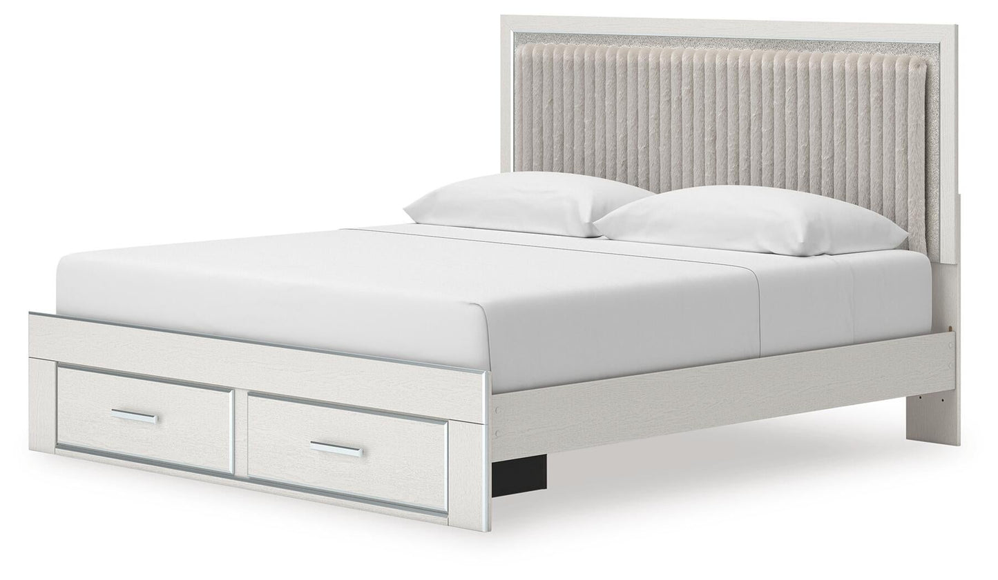 Birmonton  Upholstered Panel Platform Storage Bed, Dresser, Mirror And Nightstand Signature Design by Ashley®