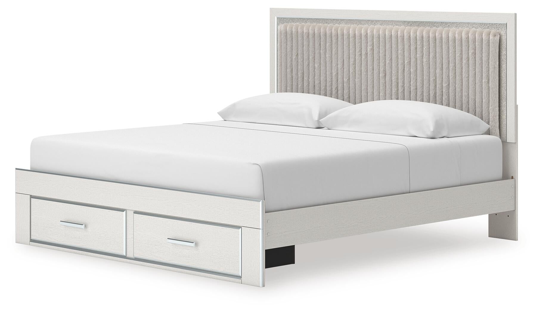Birmonton  Upholstered Panel Platform Storage Bed, Dresser, Mirror And Nightstand Signature Design by Ashley®