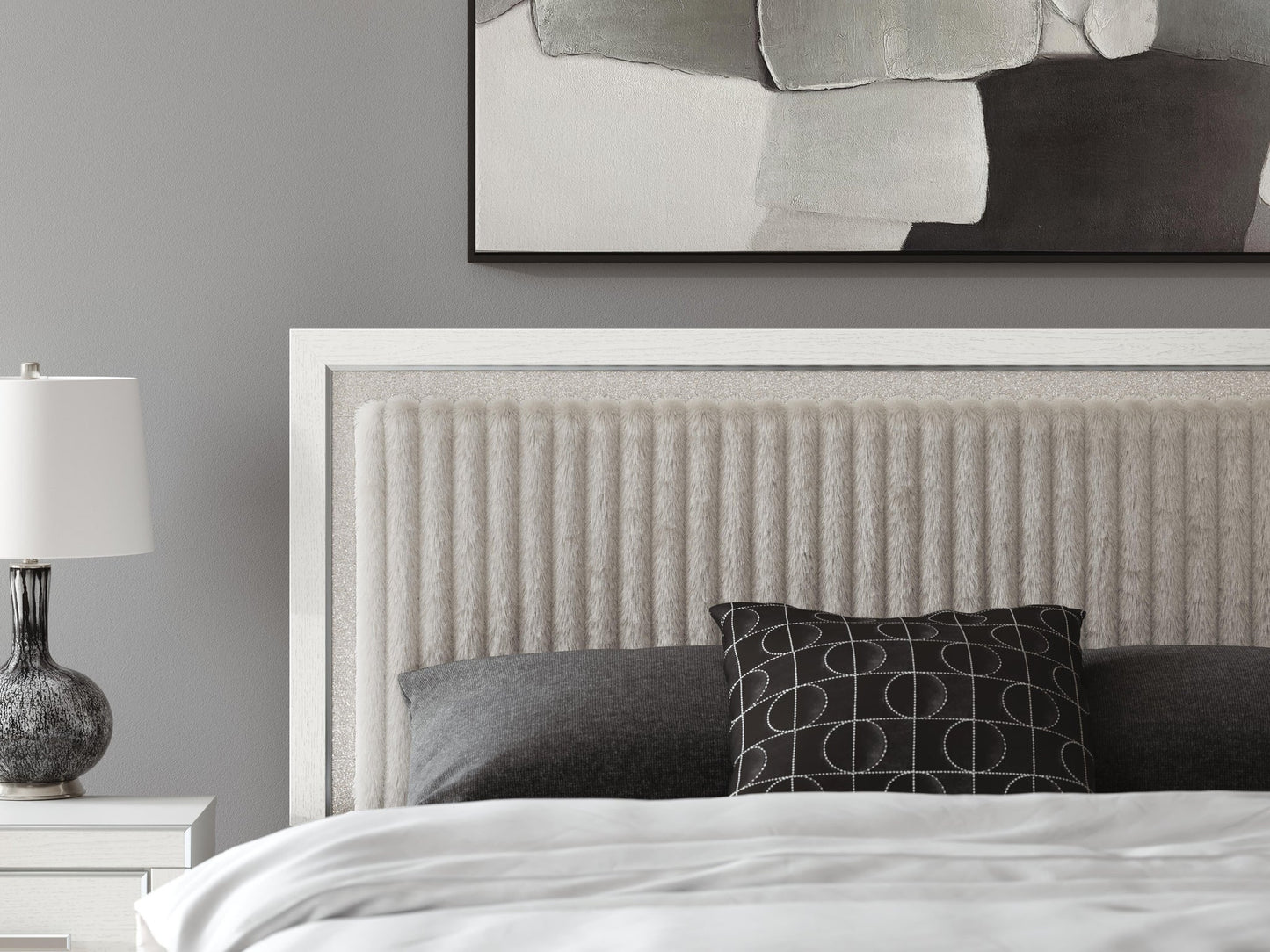 Birmonton  Upholstered Panel Platform Storage Bed, Dresser, Mirror And Nightstand Signature Design by Ashley®