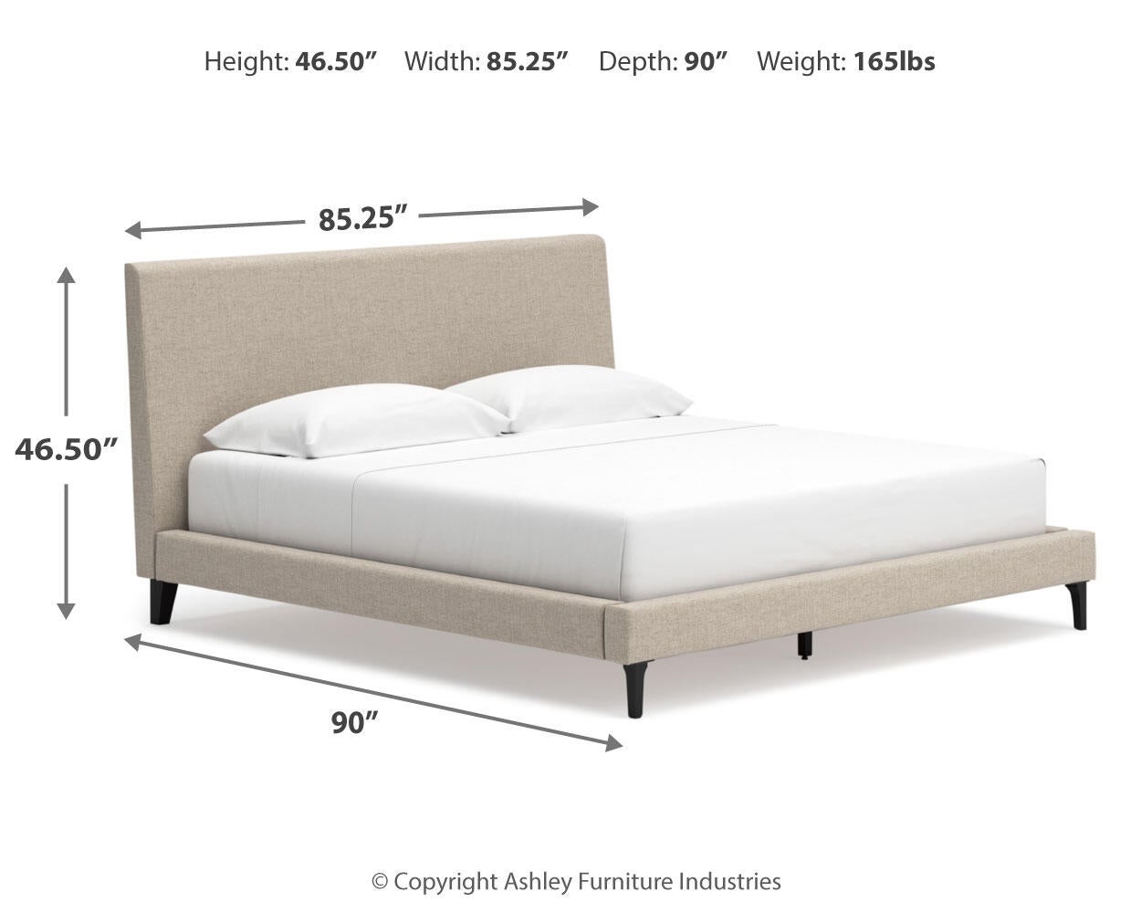 Cielden  Upholstered Bed With Roll Slats, Dresser And Mirror Signature Design by Ashley®