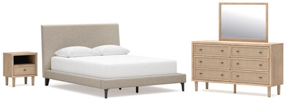 Cielden  Upholstered Bed With Roll Slats, Dresser, Mirror And Nightstand Signature Design by Ashley®
