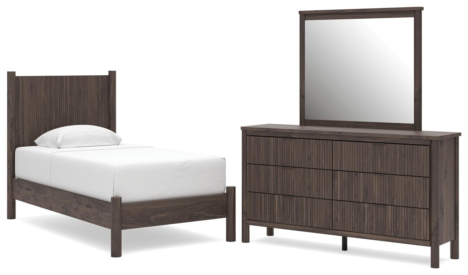 Cadmori  Panel Platform Bed, Dresser And Mirror Signature Design by Ashley®