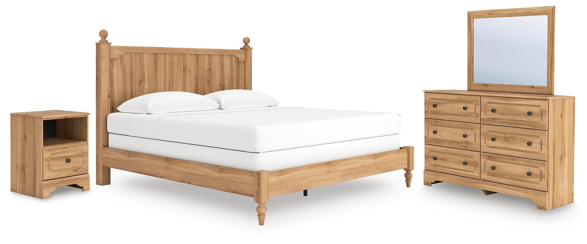 Galletyn  Panel Bed With Mirrored Dresser And Nightstand Signature Design by Ashley®