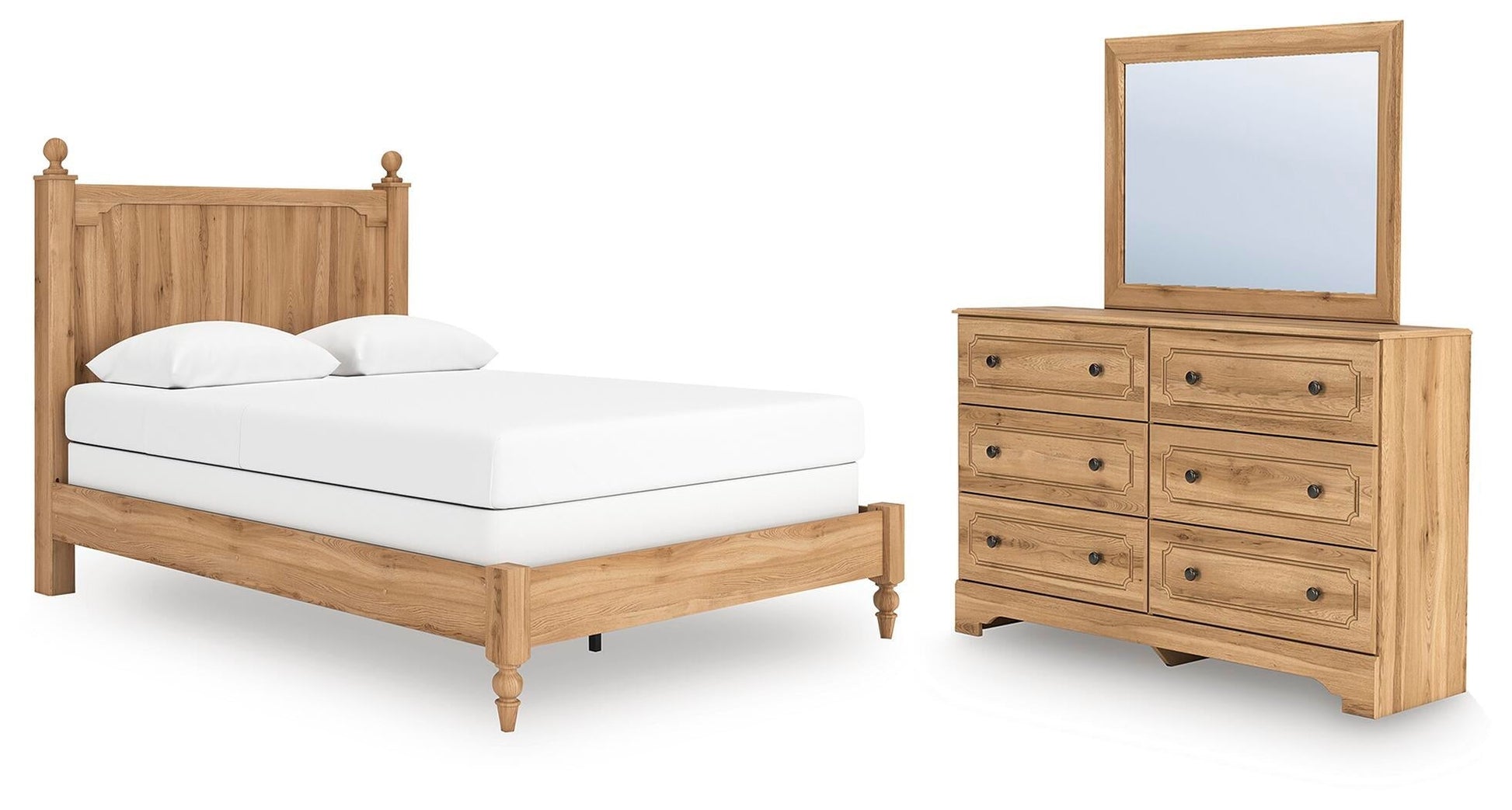 Galletyn  Panel Bed With Mirrored Dresser Signature Design by Ashley®