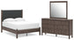Cadmori  Upholstered Panel Platform Bed, Dresser And Mirror Signature Design by Ashley®