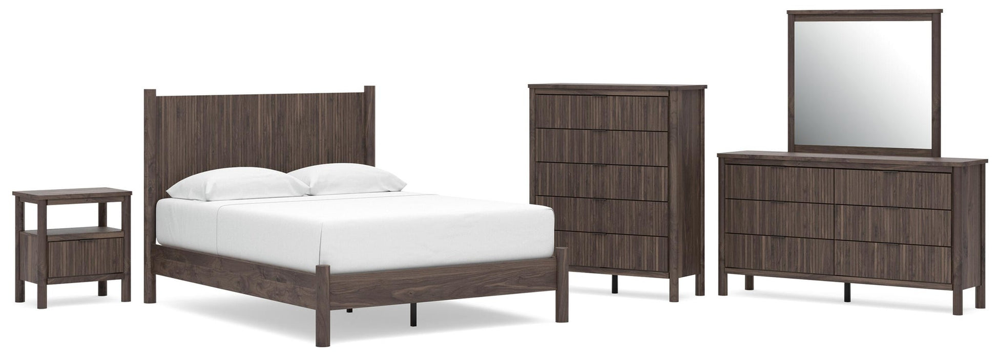 Cadmori  Panel Platform Bed, Dresser, Mirror, Chest And Nightstand Signature Design by Ashley®
