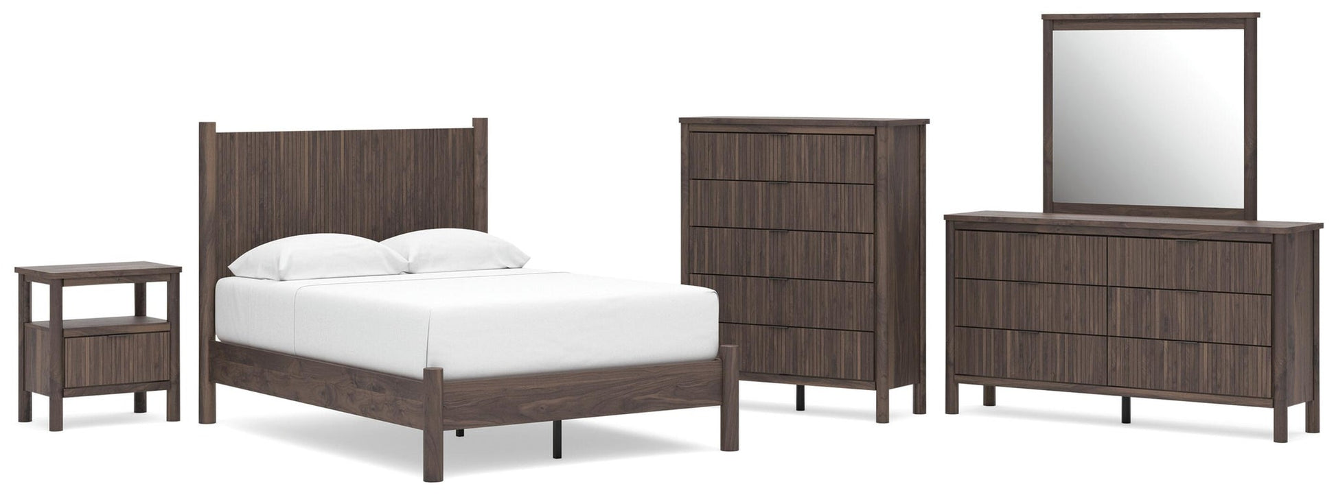Cadmori  Panel Platform Bed, Dresser, Mirror, Chest And Nightstand Signature Design by Ashley®