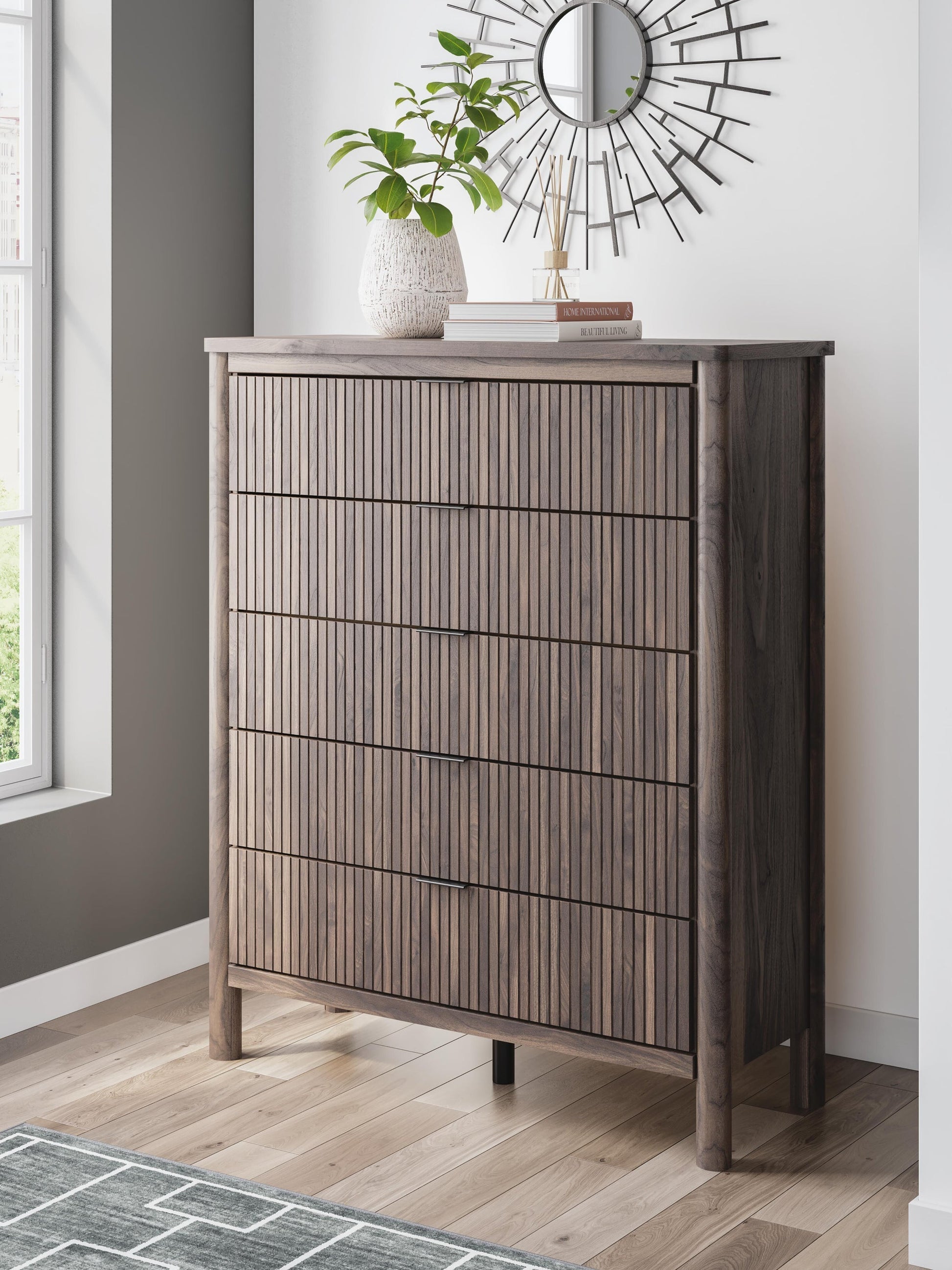 Cadmori  Panel Platform Bed, Dresser, Mirror, Chest And Nightstand Signature Design by Ashley®