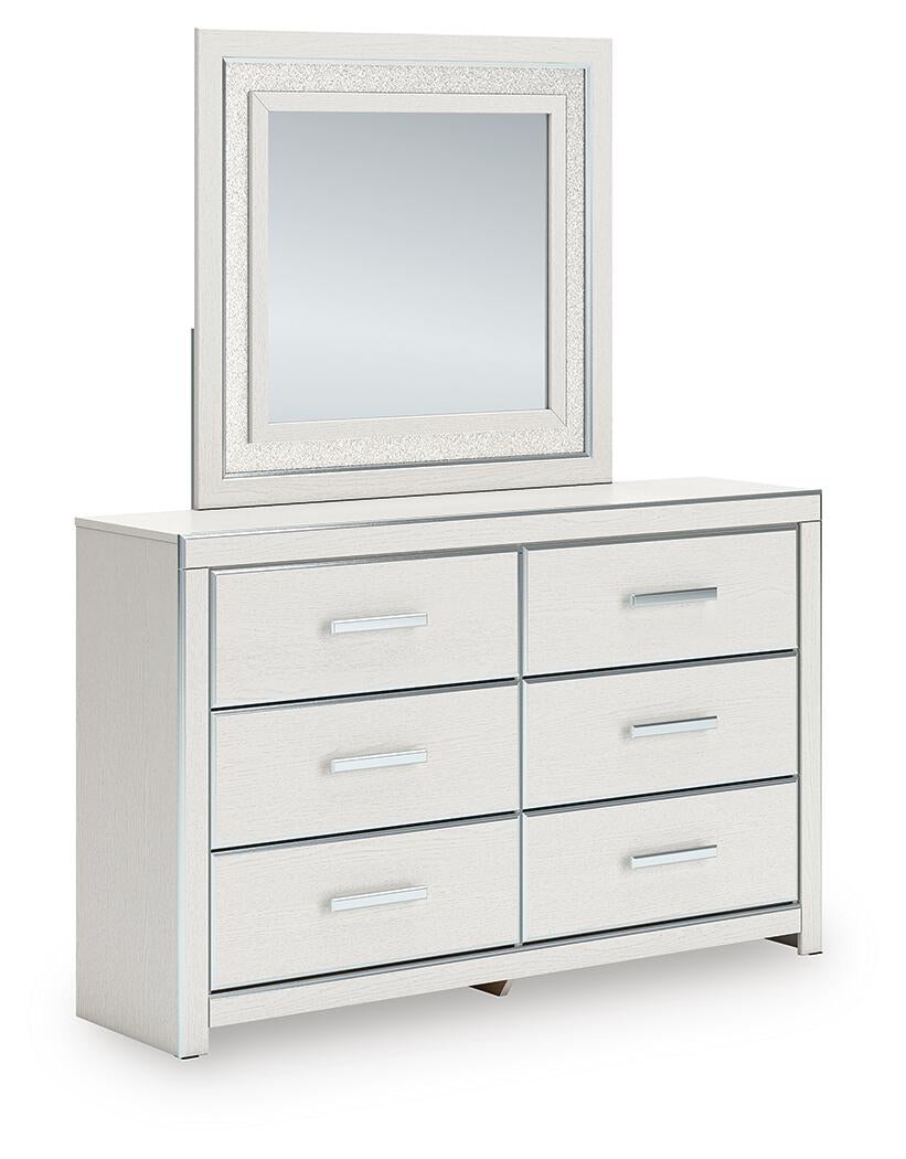 Birmonton  Upholstered Panel Platform Bed, Dresser, Mirror And Nightstand Signature Design by Ashley®